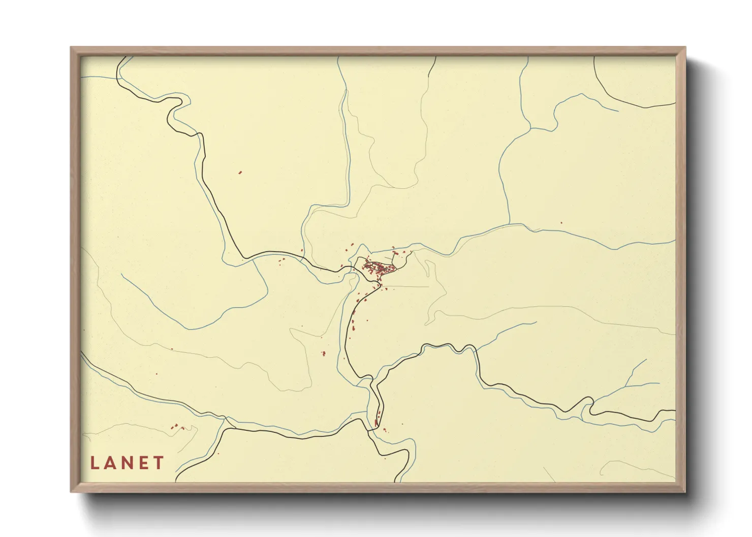 Une affiche de carte sur Lanet