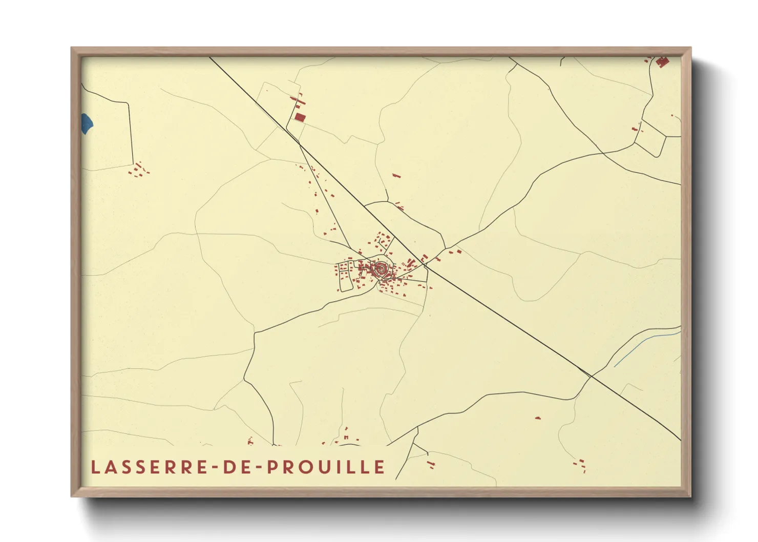 Une affiche de carte sur Lasserre-de-Prouille