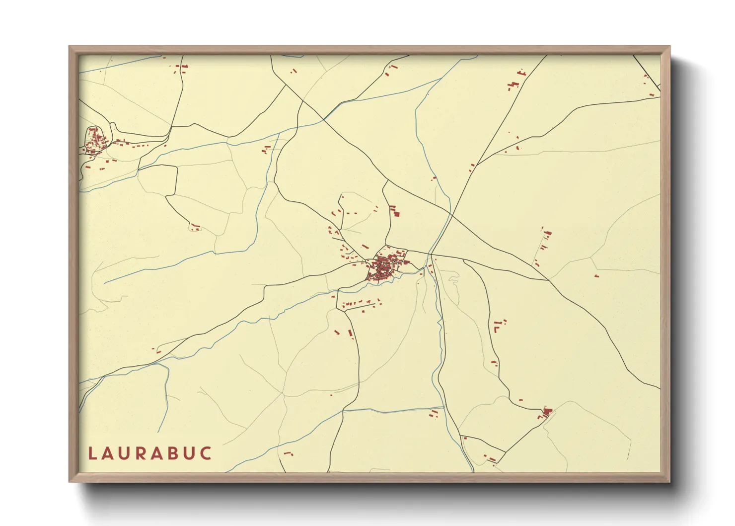Une affiche de carte sur Laurabuc