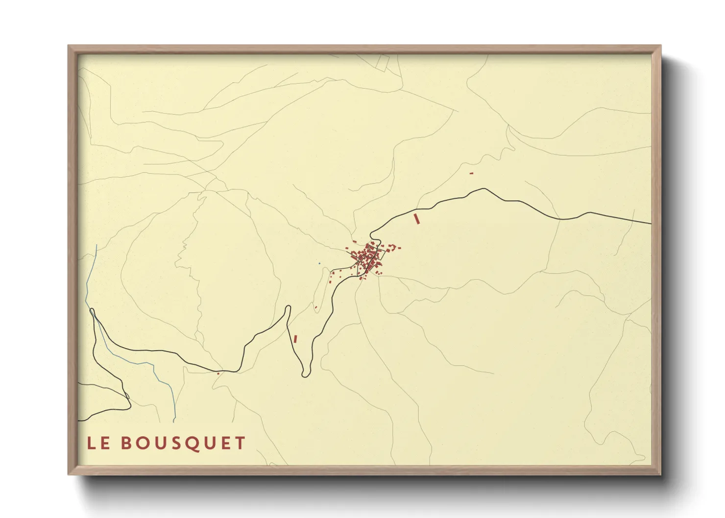 Une affiche de carte sur Le Bousquet