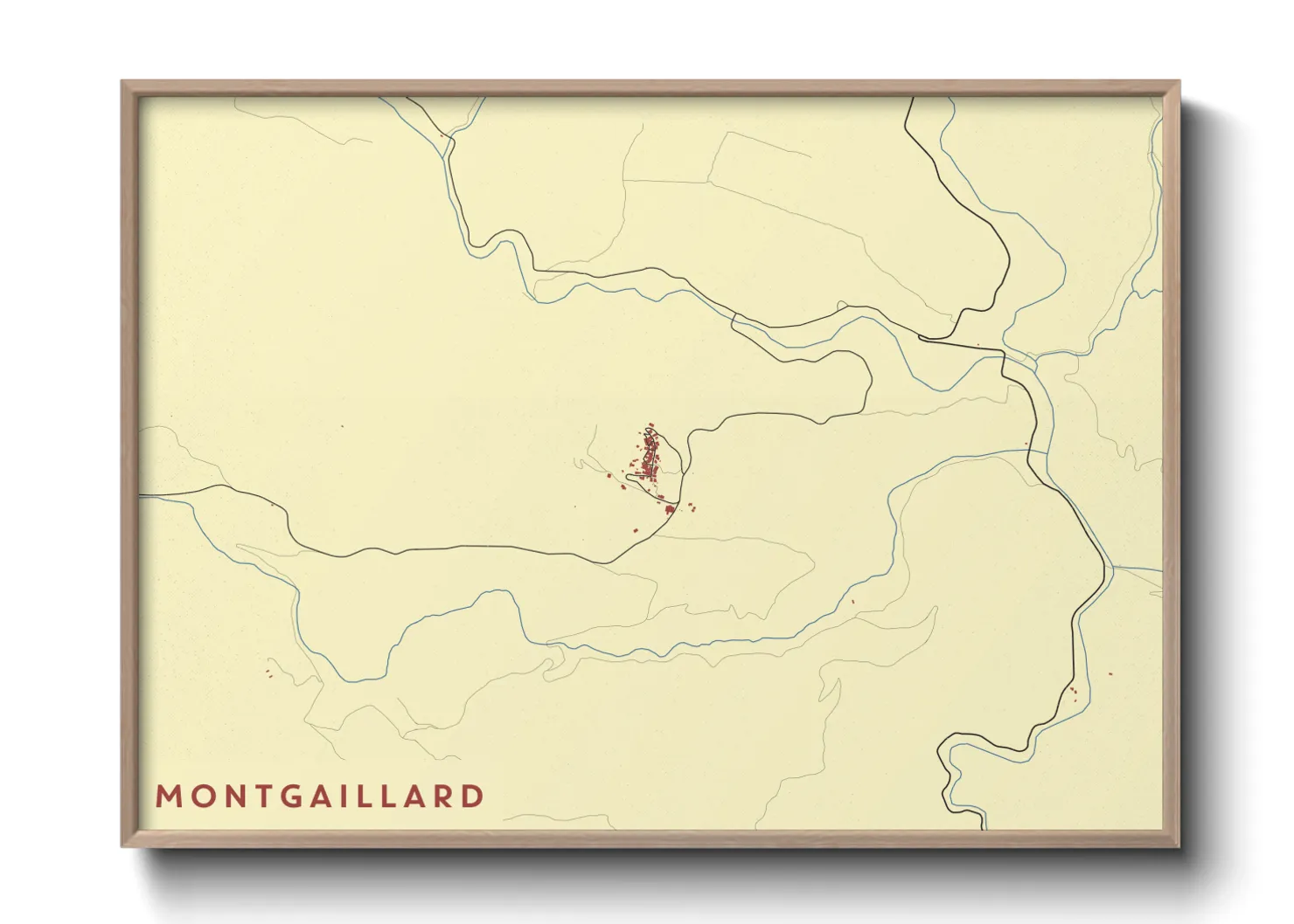 Une affiche de carte sur Montgaillard