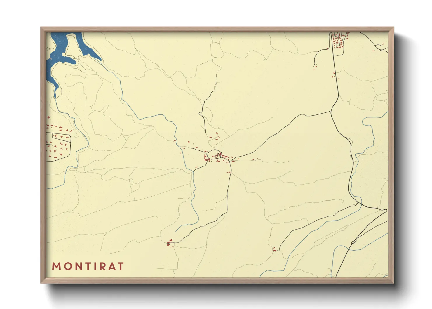 Une affiche de carte sur Montirat