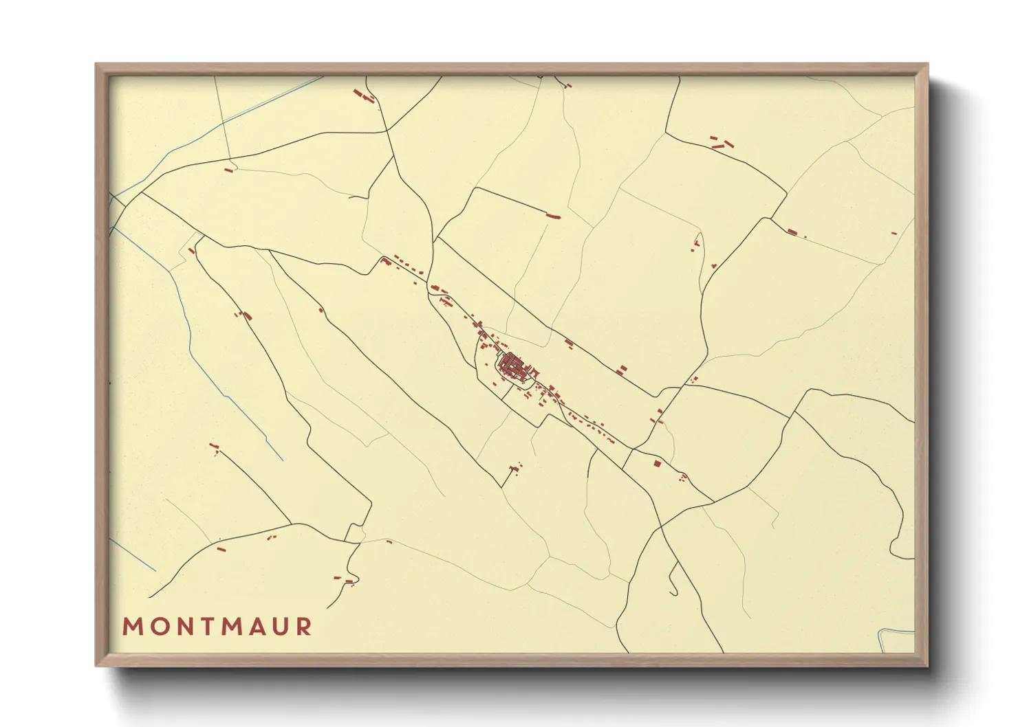 Une affiche de carte sur Montmaur