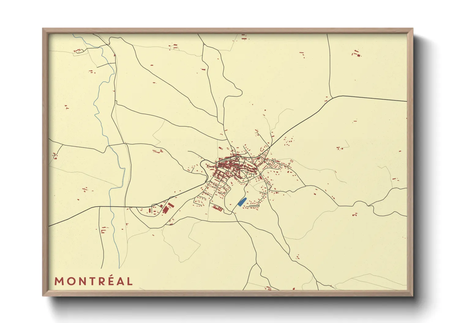 Une affiche de carte sur Montréal