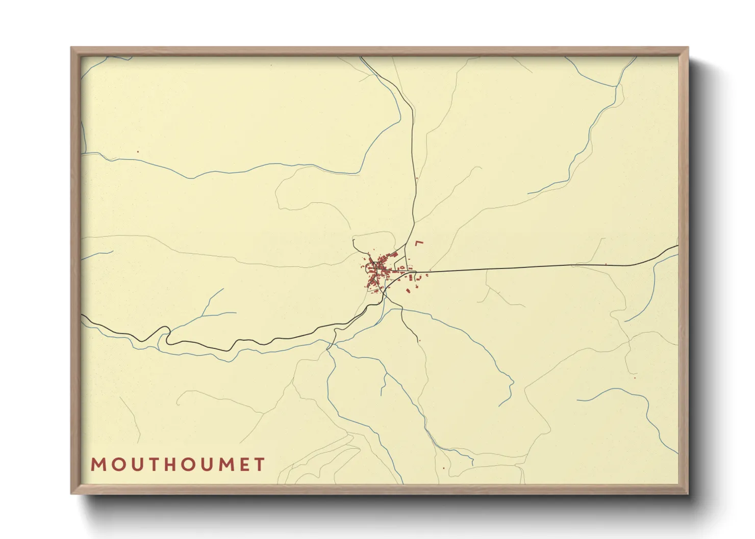 Une affiche de carte sur Mouthoumet