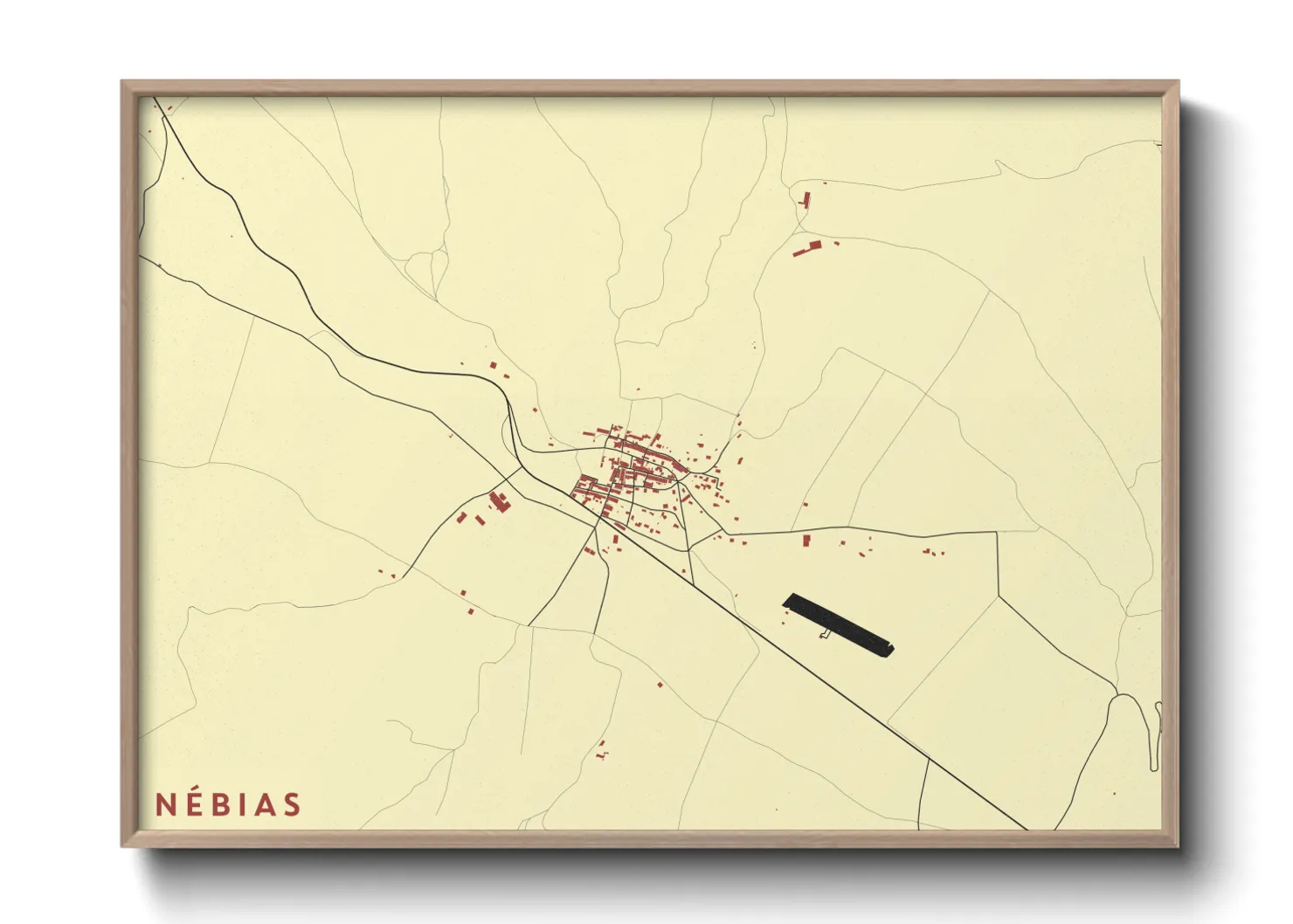 Une affiche de carte sur Nébias