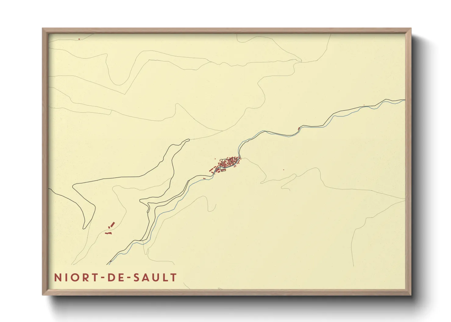 Une affiche de carte sur Niort-de-Sault