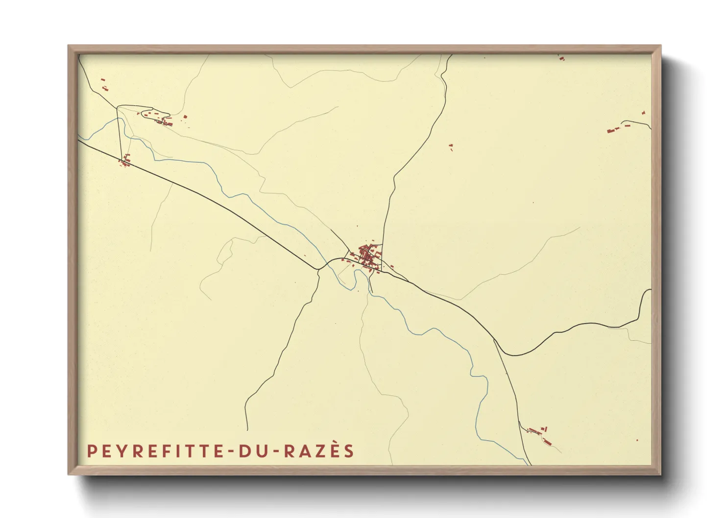 Une affiche de carte sur Peyrefitte-du-Razès