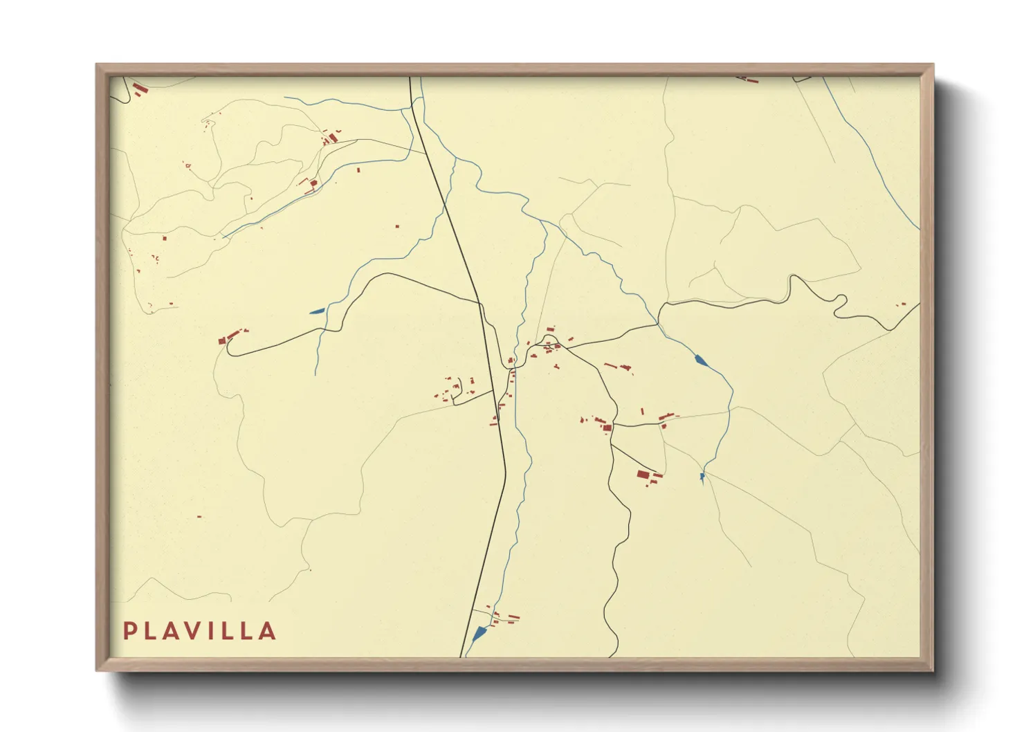 Une affiche de carte sur Plavilla