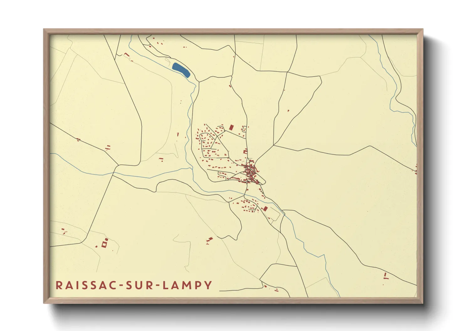 Une affiche de carte sur Raissac-sur-Lampy