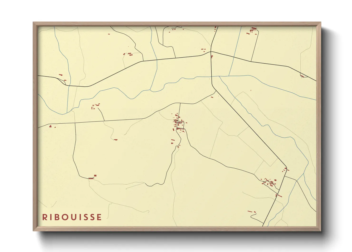 Une affiche de carte sur Ribouisse