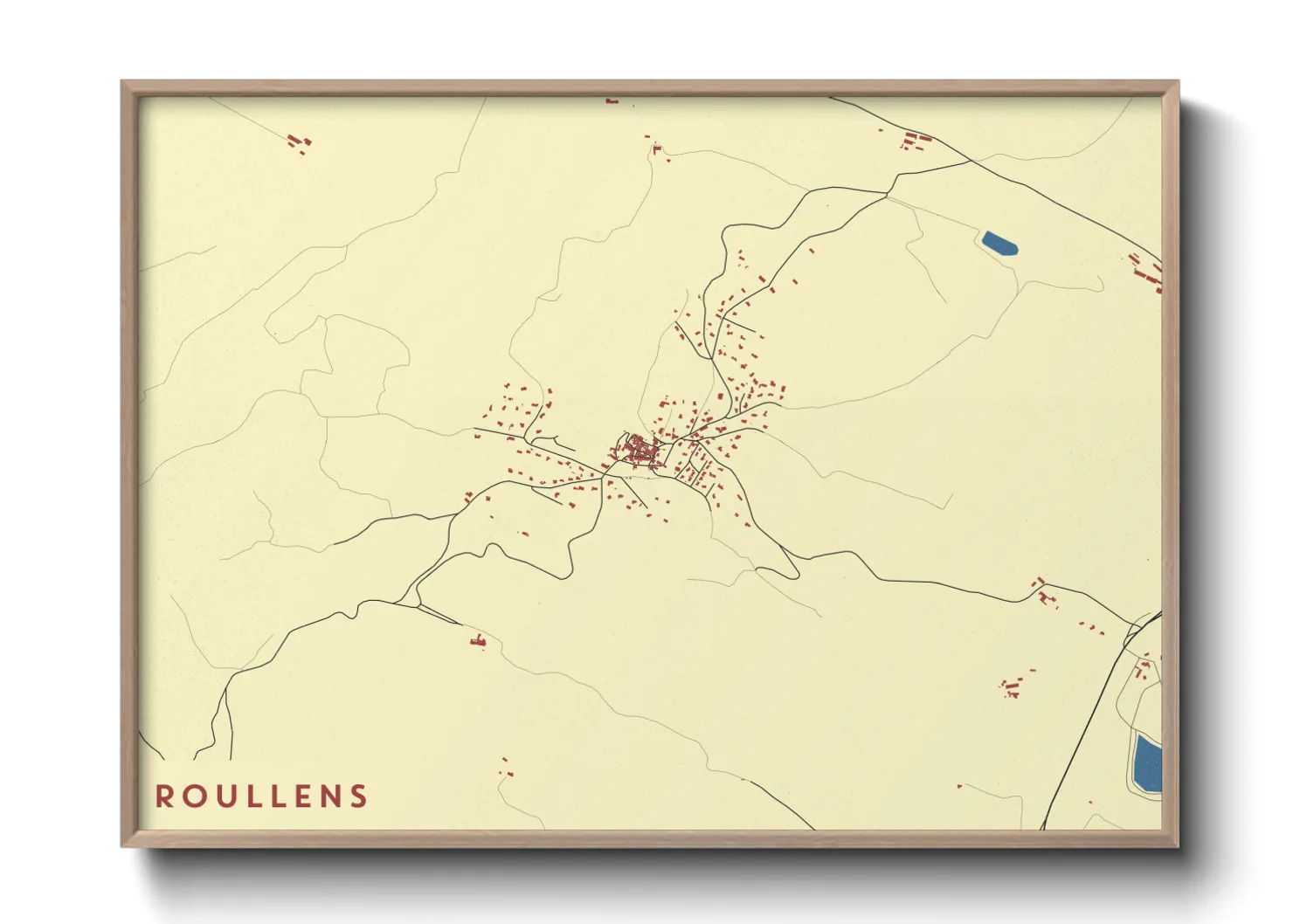 Une affiche de carte sur Roullens