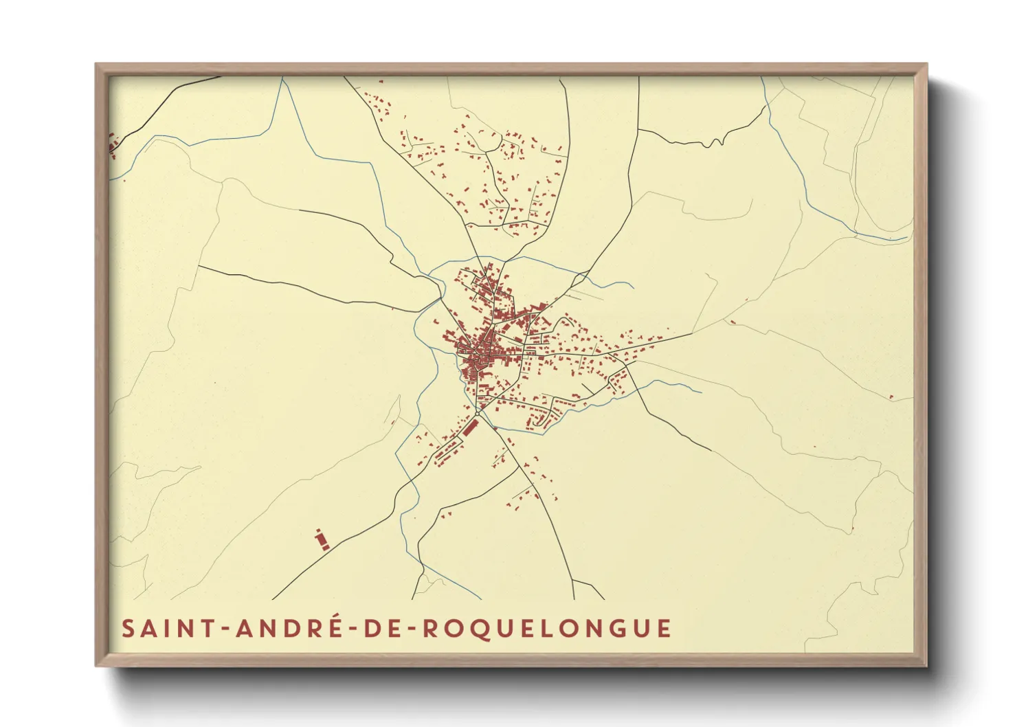 Une affiche de carte sur Saint-André-de-Roquelongue