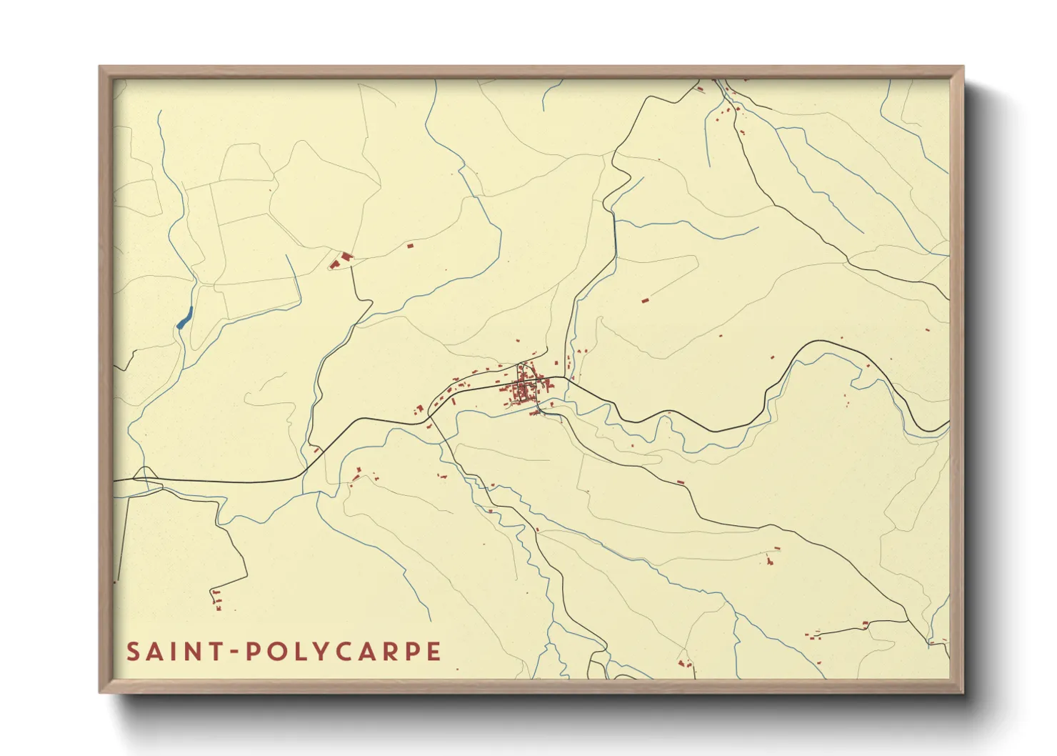 Une affiche de carte sur Saint-Polycarpe