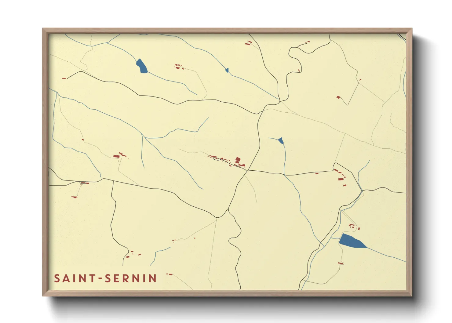 Une affiche de carte sur Saint-Sernin