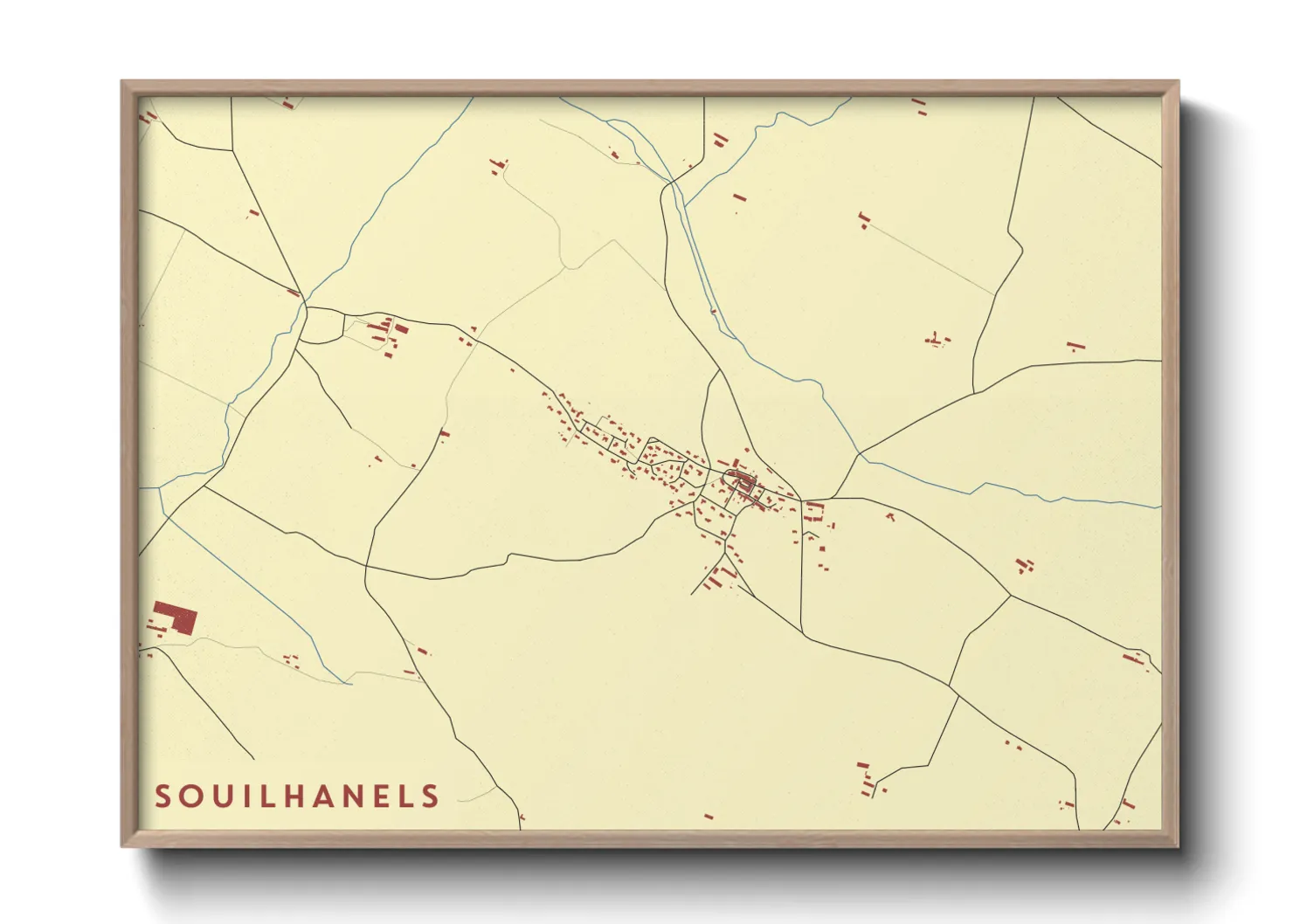 Une affiche de carte sur Souilhanels