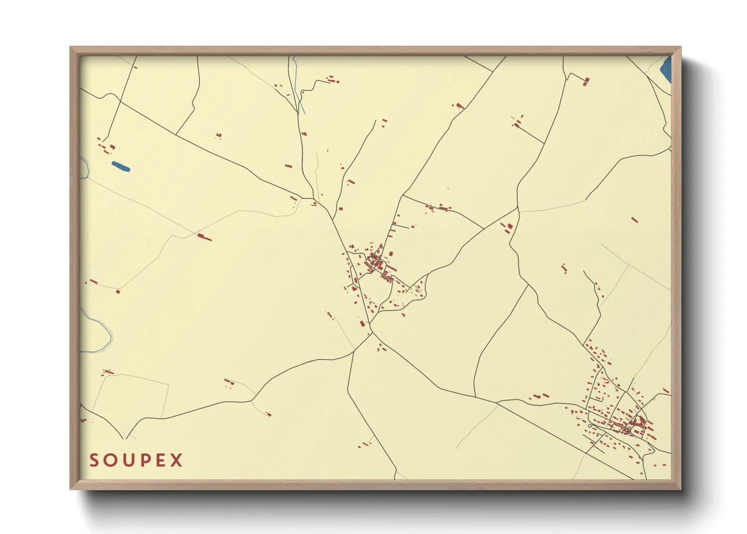 Une affiche de carte sur Soupex