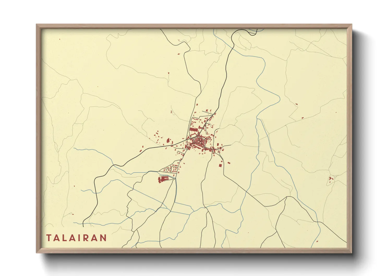 Une affiche de carte sur Talairan