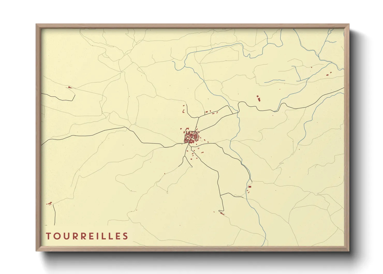 Une affiche de carte sur Tourreilles