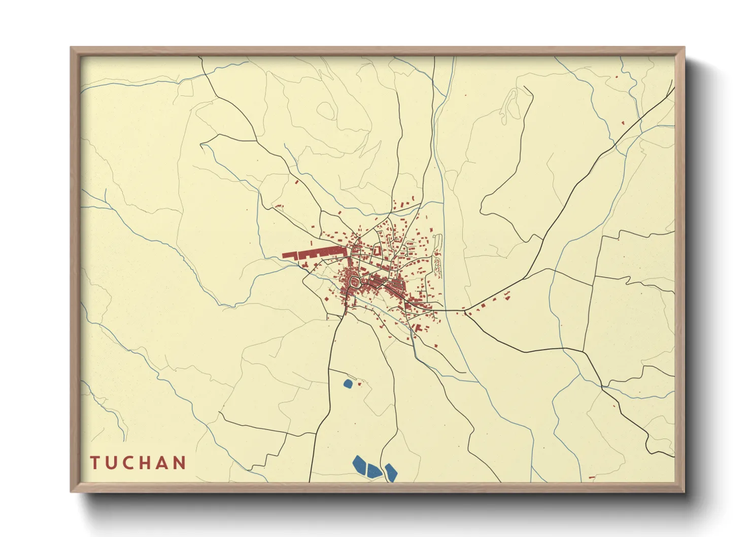 Une affiche de carte sur Tuchan