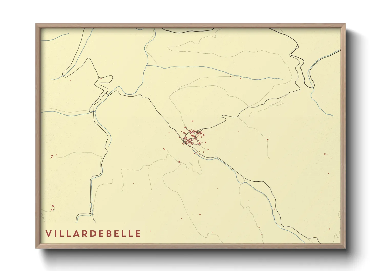 Une affiche de carte sur Villardebelle
