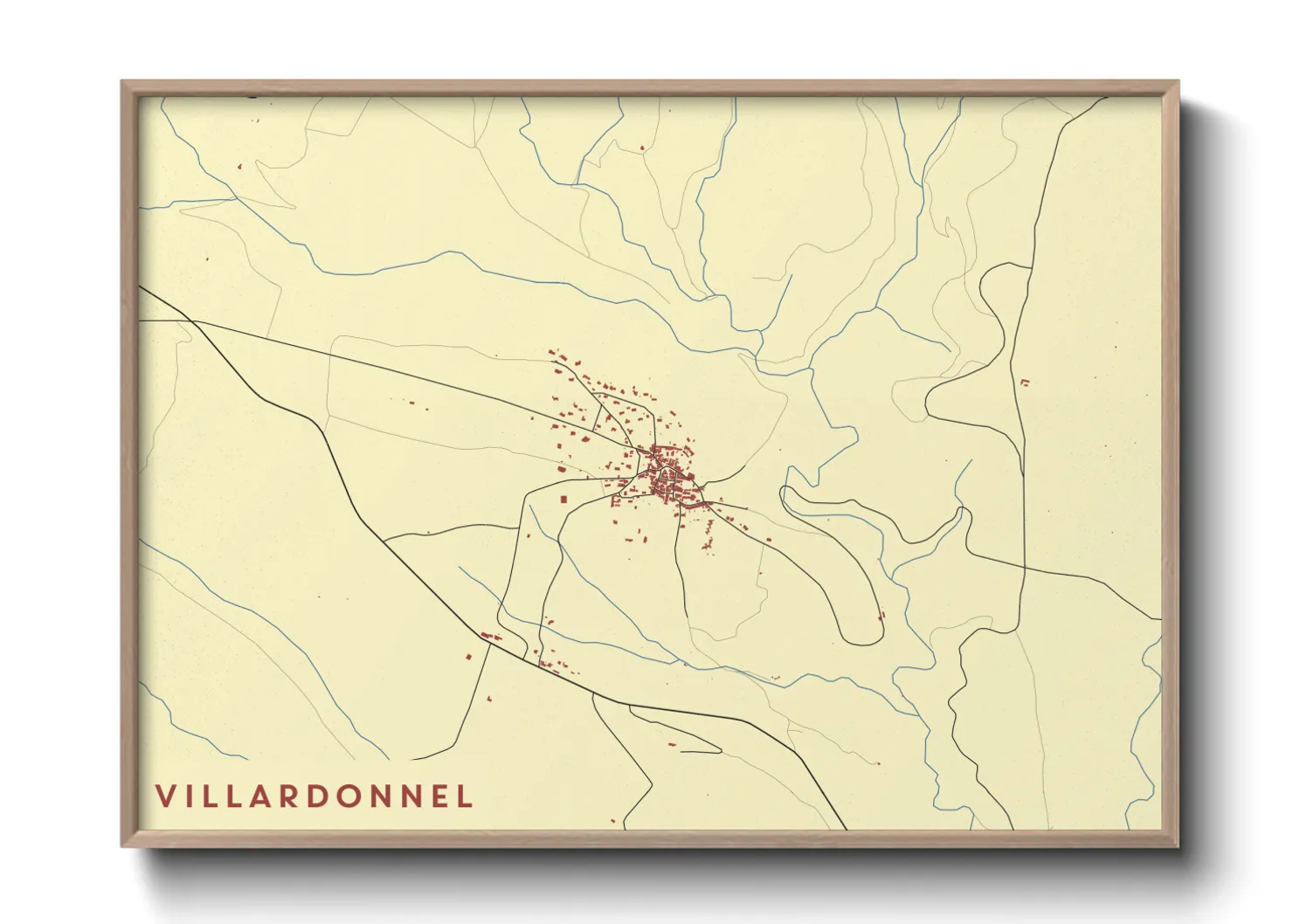 Une affiche de carte sur Villardonnel