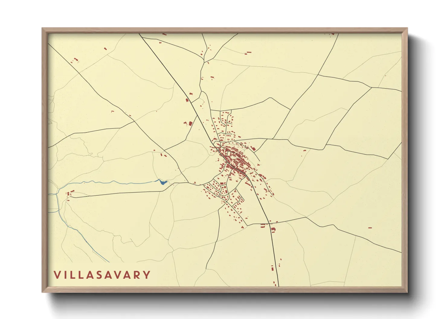 Une affiche de carte sur Villasavary