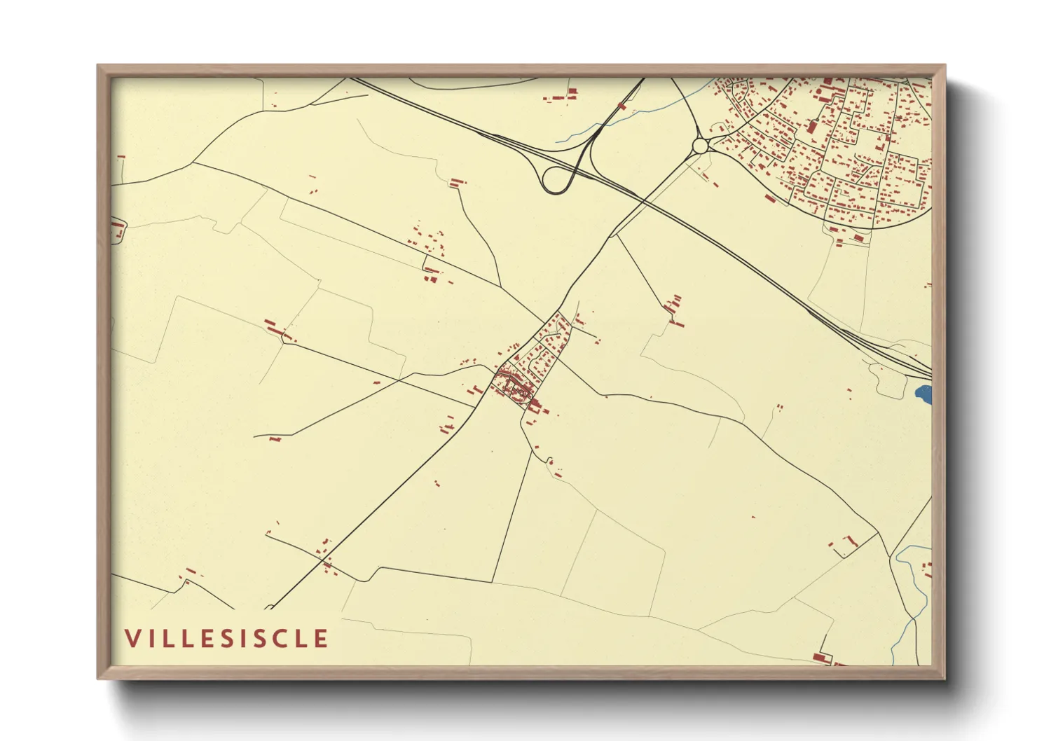 Une affiche de carte sur Villesiscle