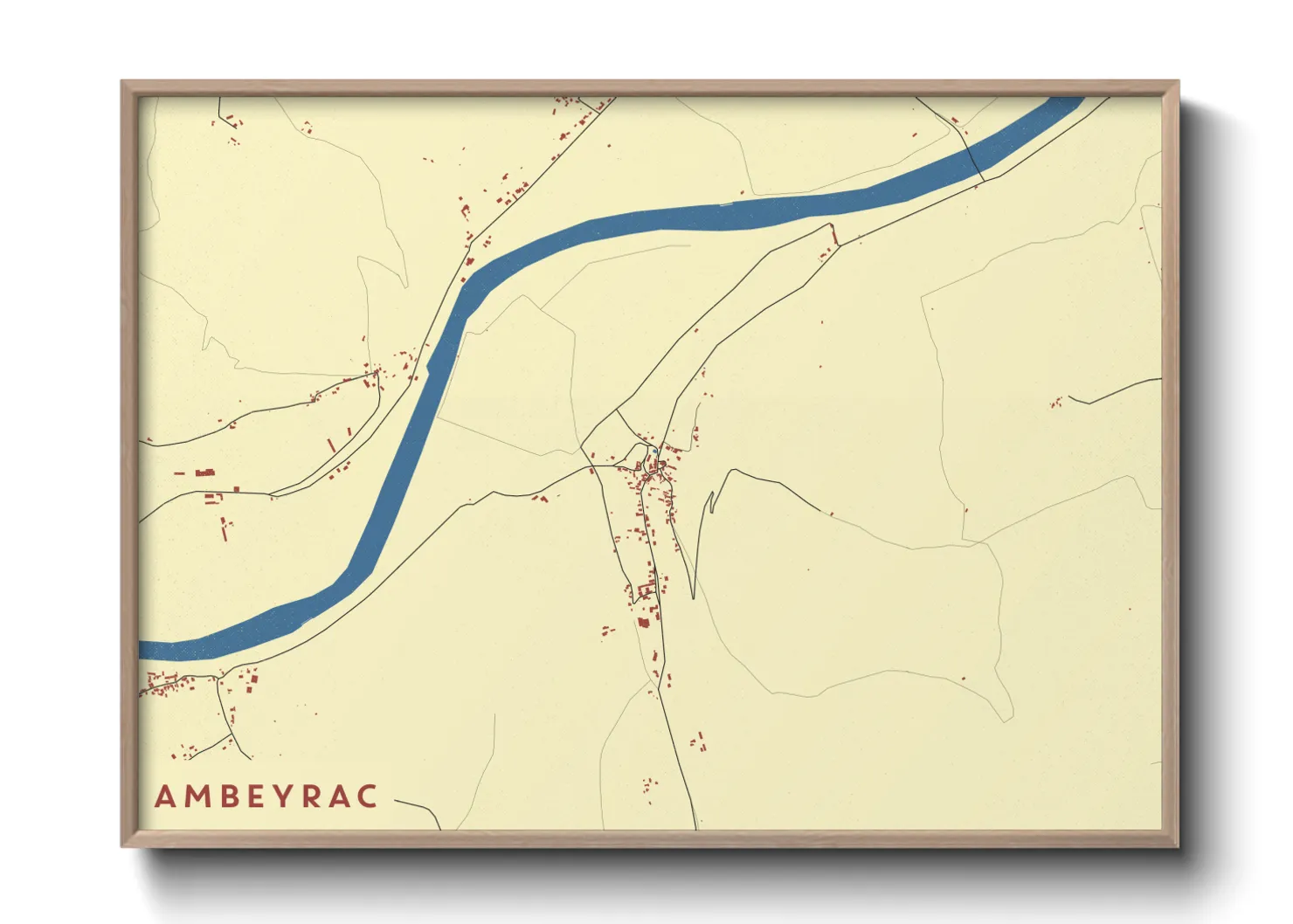 Une affiche de carte sur Ambeyrac