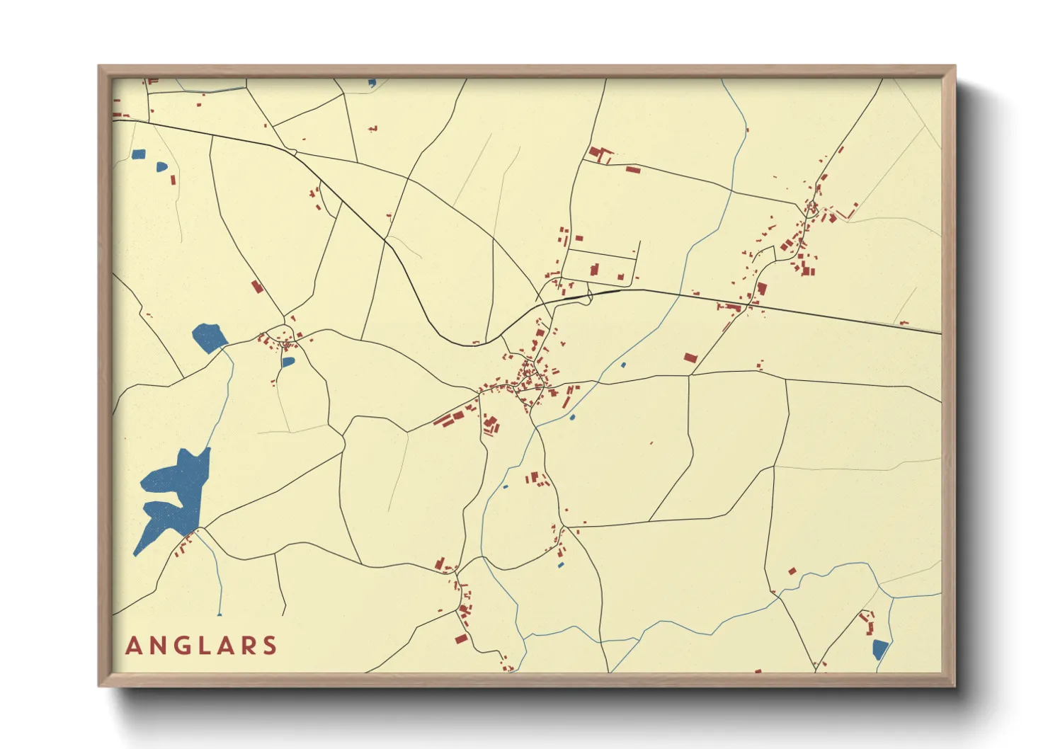 Une affiche de carte sur Anglars