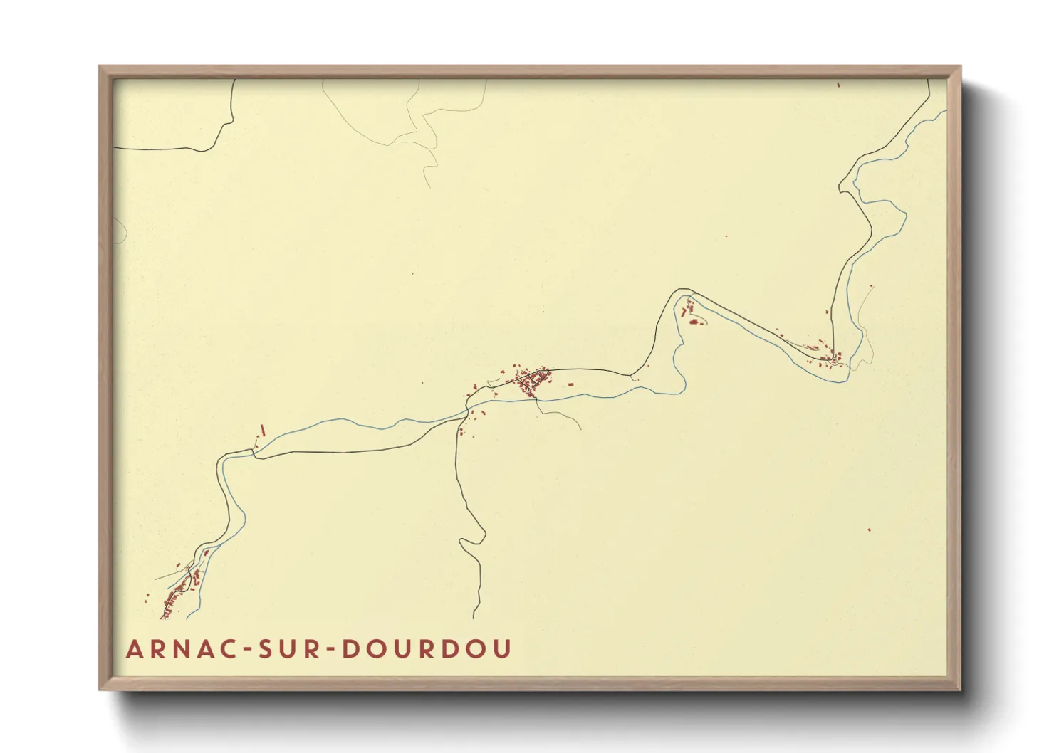Une affiche de carte sur Arnac-sur-Dourdou