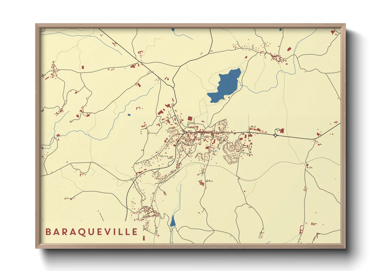 Une affiche de carte sur Baraqueville