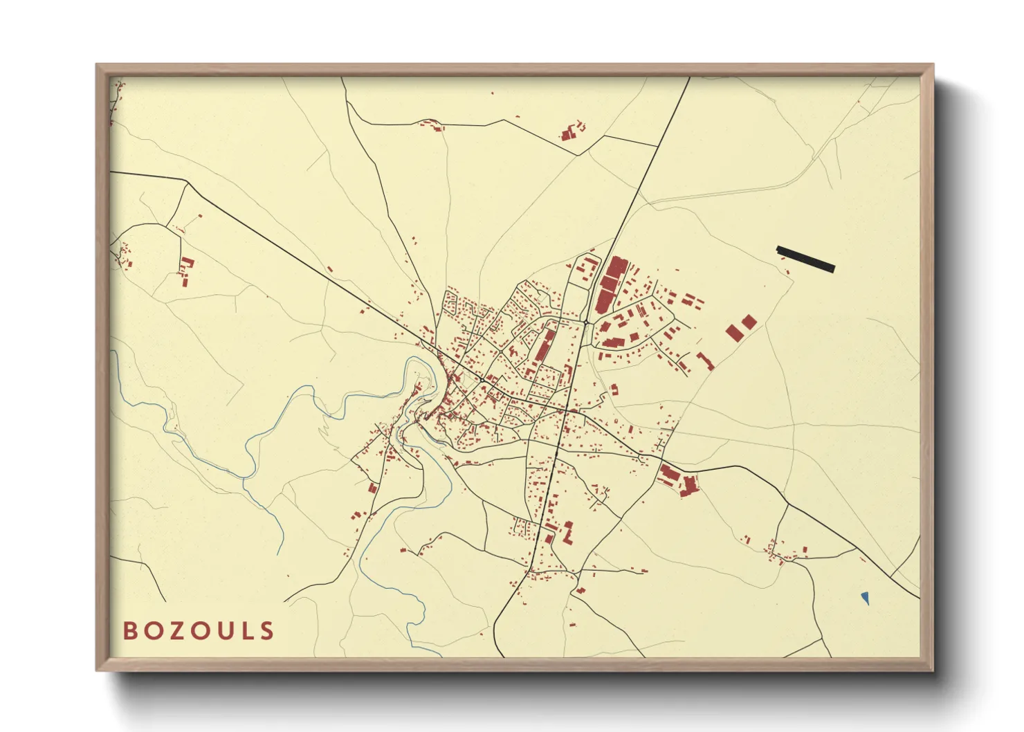 Une affiche de carte sur Bozouls