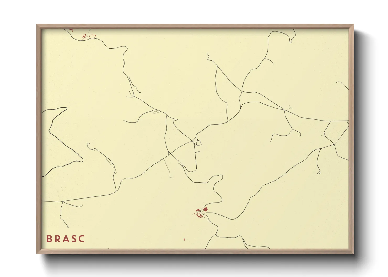 Une affiche de carte sur Brasc