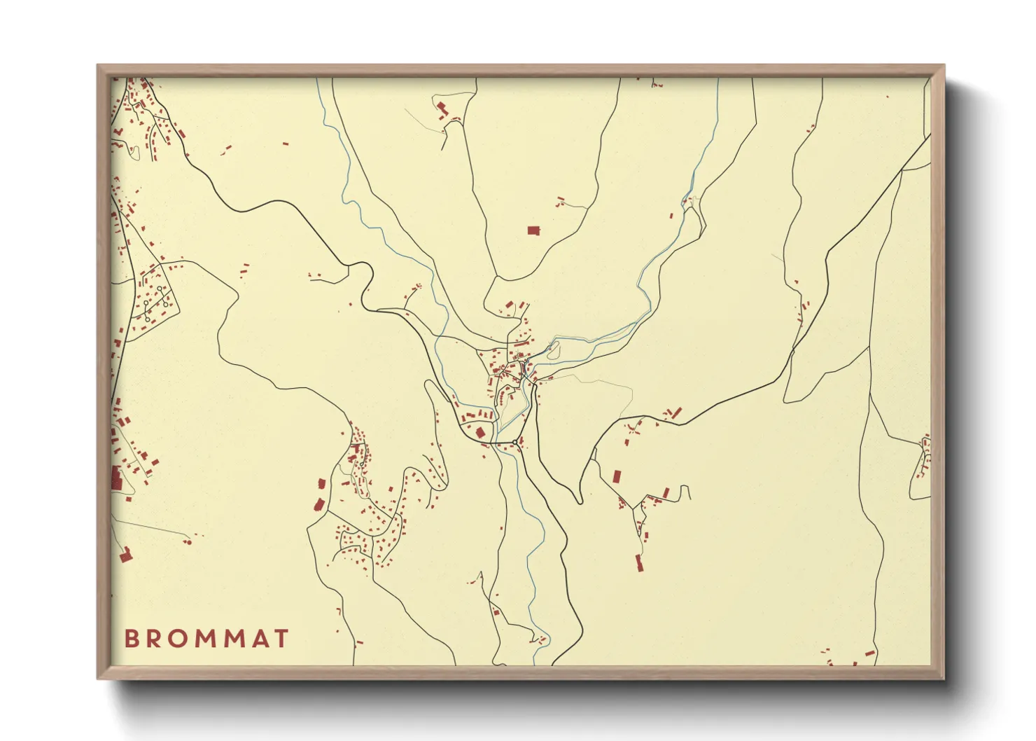 Une affiche de carte sur Brommat