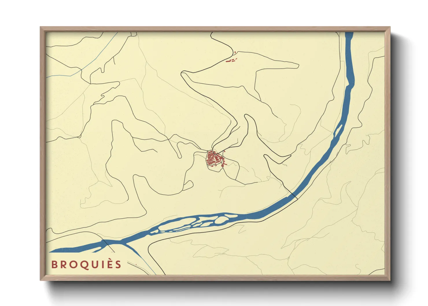 Une affiche de carte sur Broquiès