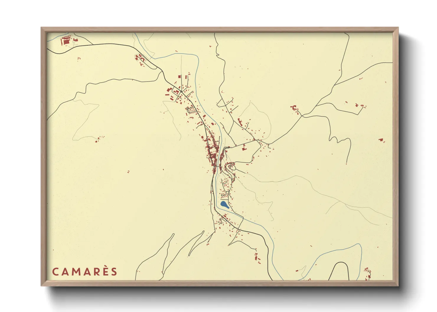 Une affiche de carte sur Camarès
