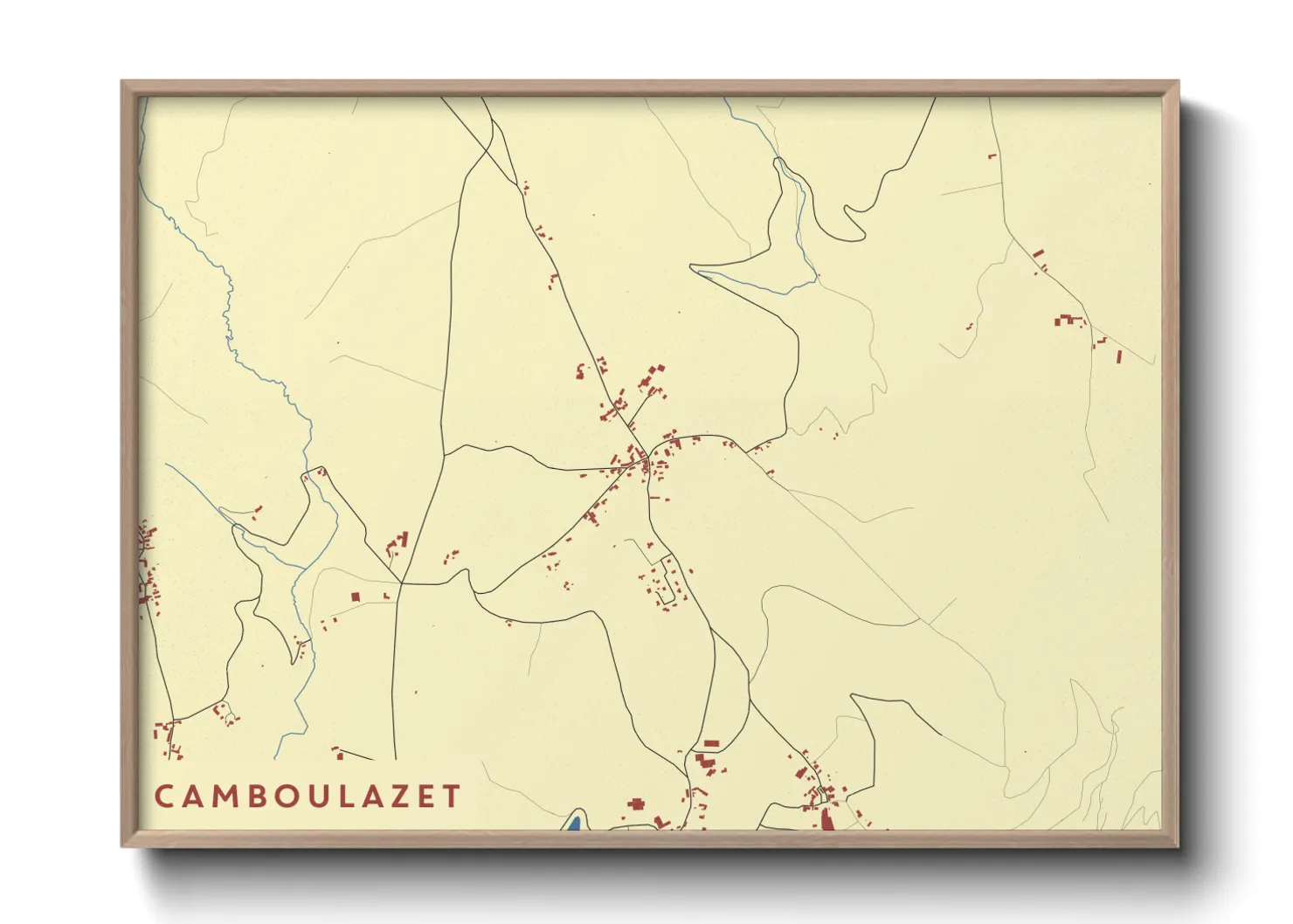 Une affiche de carte sur Camboulazet