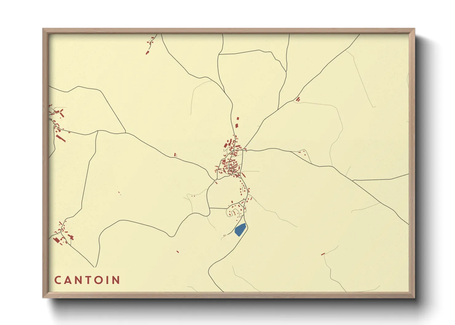 Une affiche de carte sur Cantoin