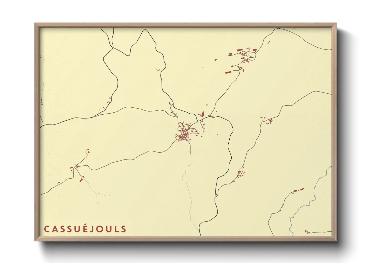 Une affiche de carte sur Cassuéjouls