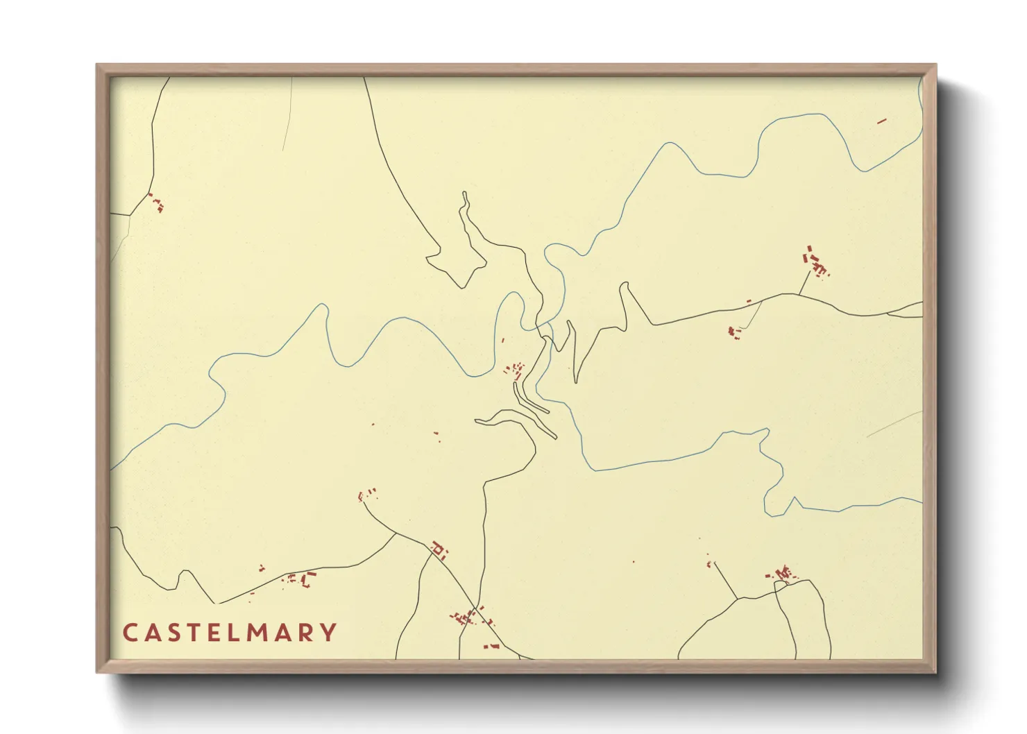 Une affiche de carte sur Castelmary