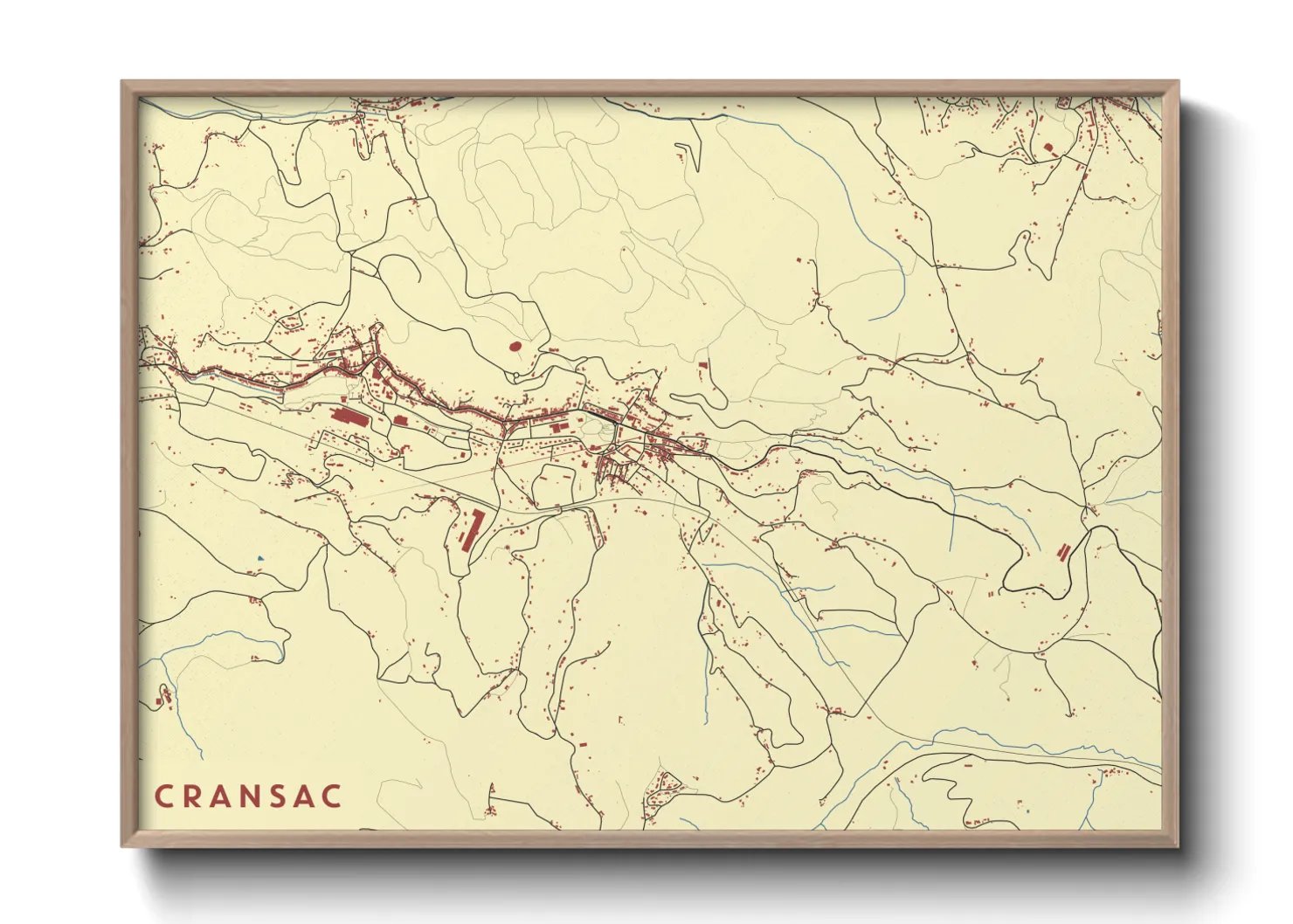 Une affiche de carte sur Cransac