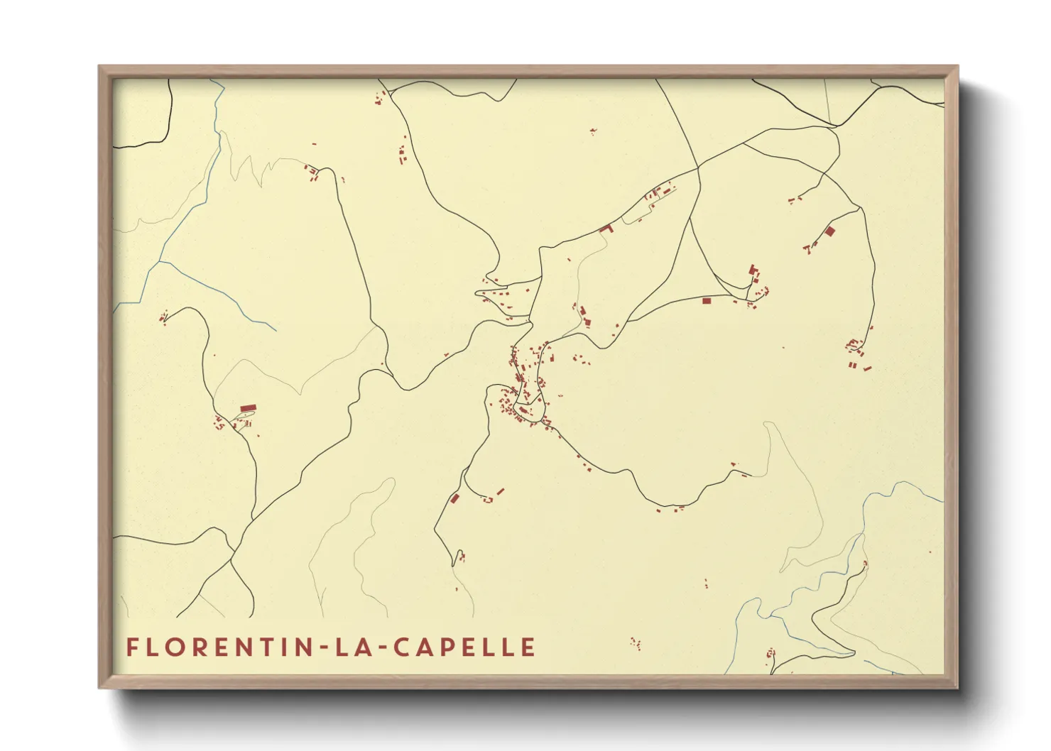 Une affiche de carte sur Florentin-la-Capelle