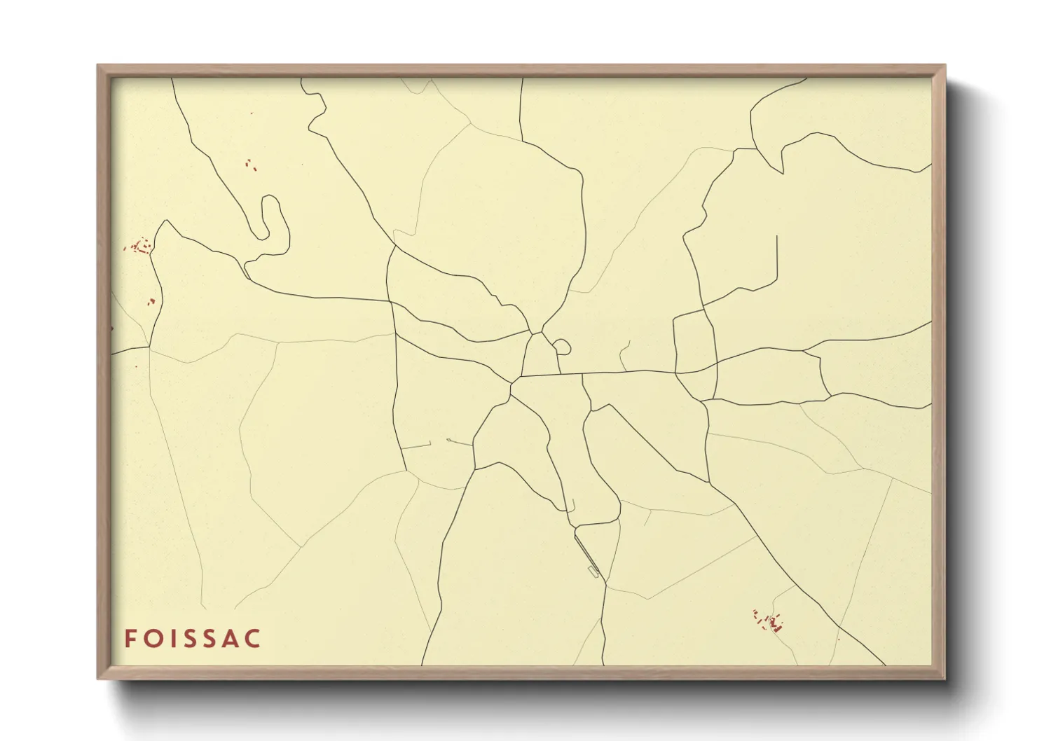 Une affiche de carte sur Foissac