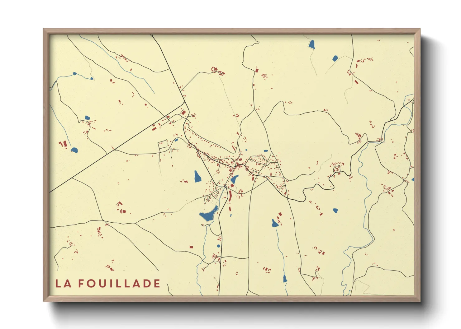 Une affiche de carte sur La Fouillade