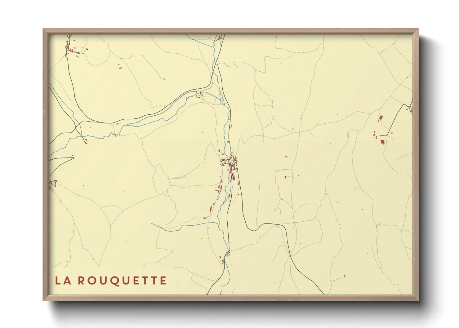 Une affiche de carte sur La Rouquette