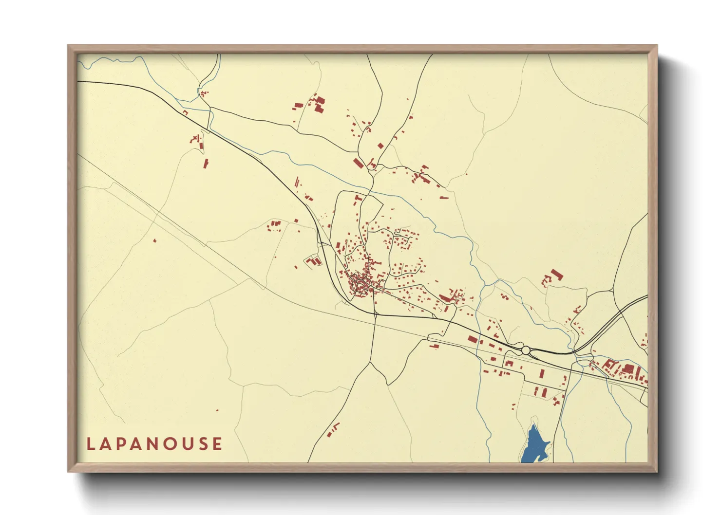 Une affiche de carte sur Lapanouse