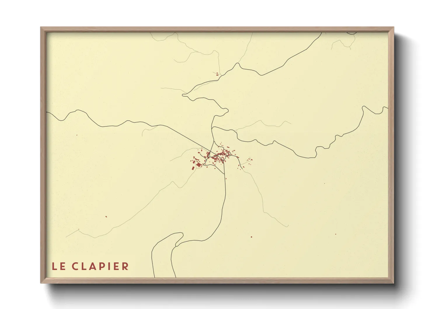 Une affiche de carte sur Le Clapier