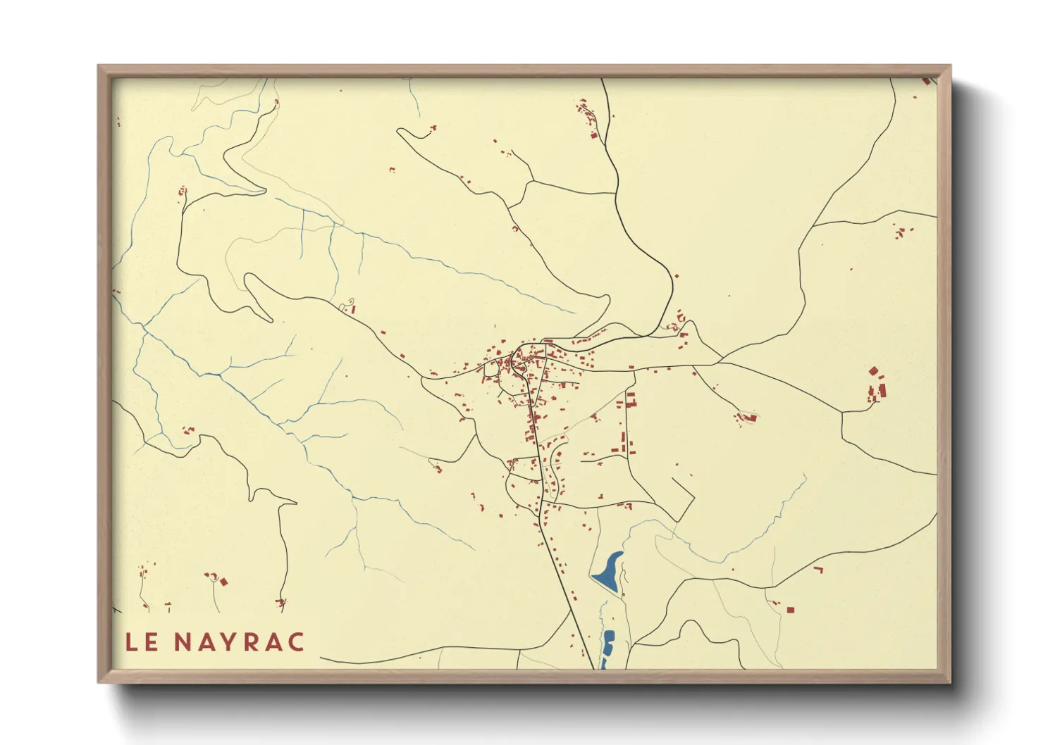 Une affiche de carte sur Le Nayrac
