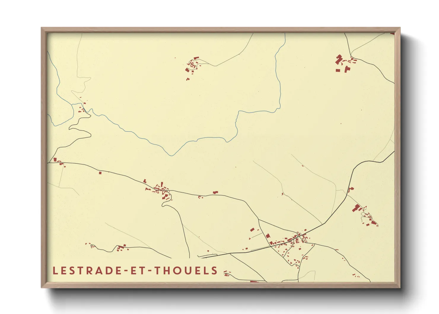 Une affiche de carte sur Lestrade-et-Thouels